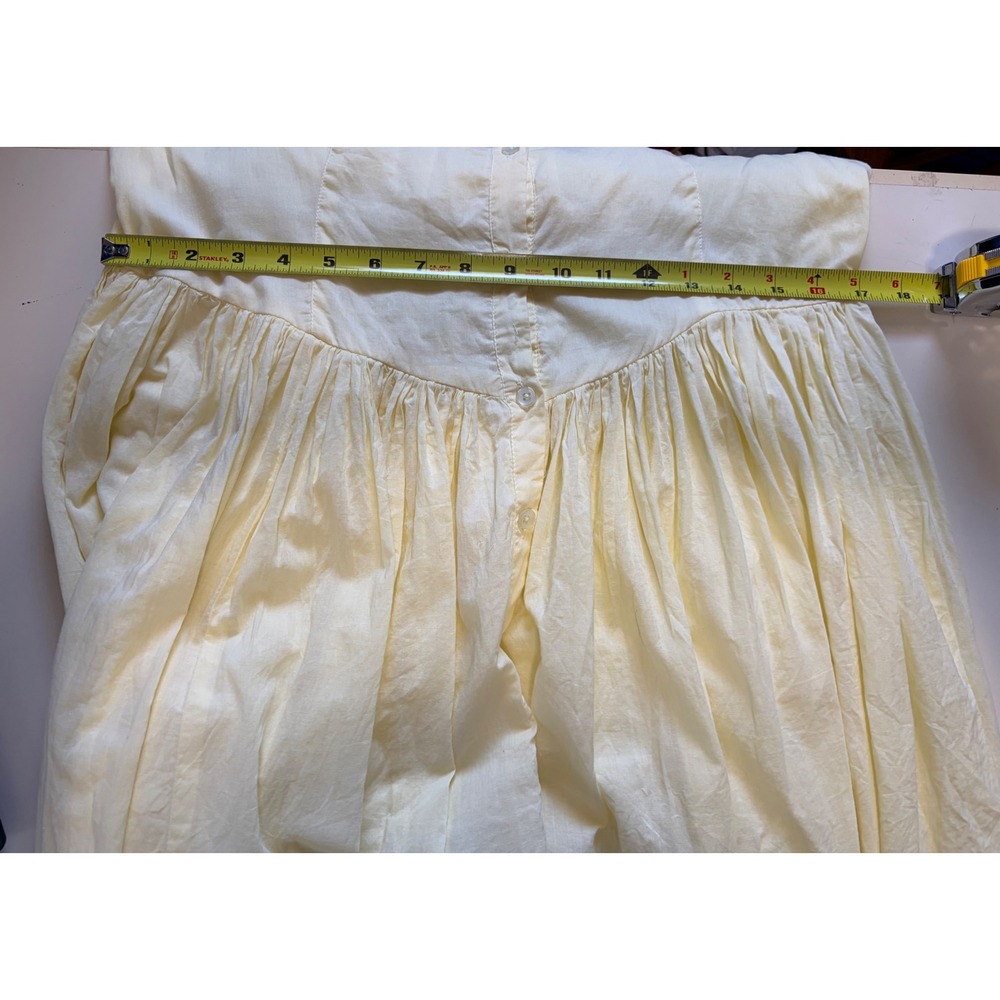 ASOS Womens Butter Yellow Cottagecore Button Front Maxi Dress Size 8 Coquette - Picture 6 of 6